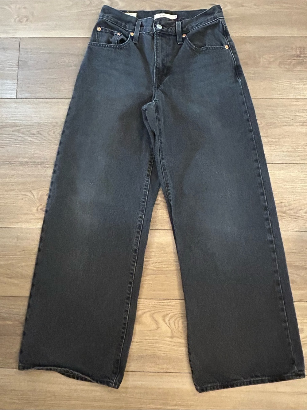 Levi’s Premium XL Straight Black 100% Cotton Jeans Women’s Size 24